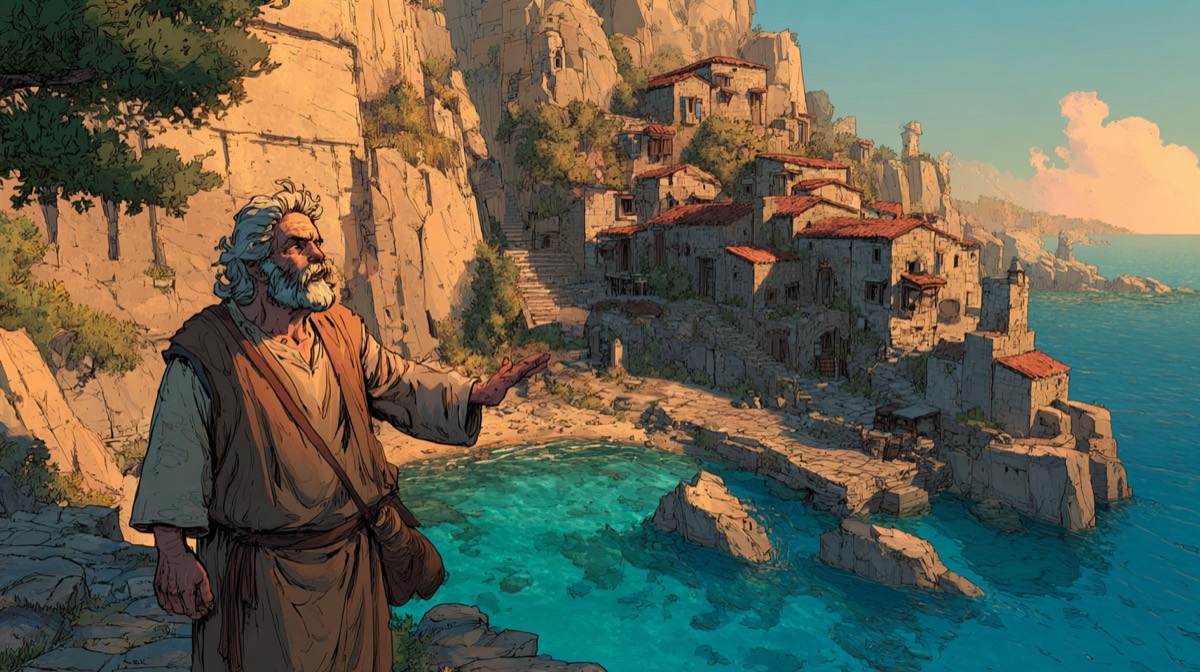 Titus - illustrated Bible scene