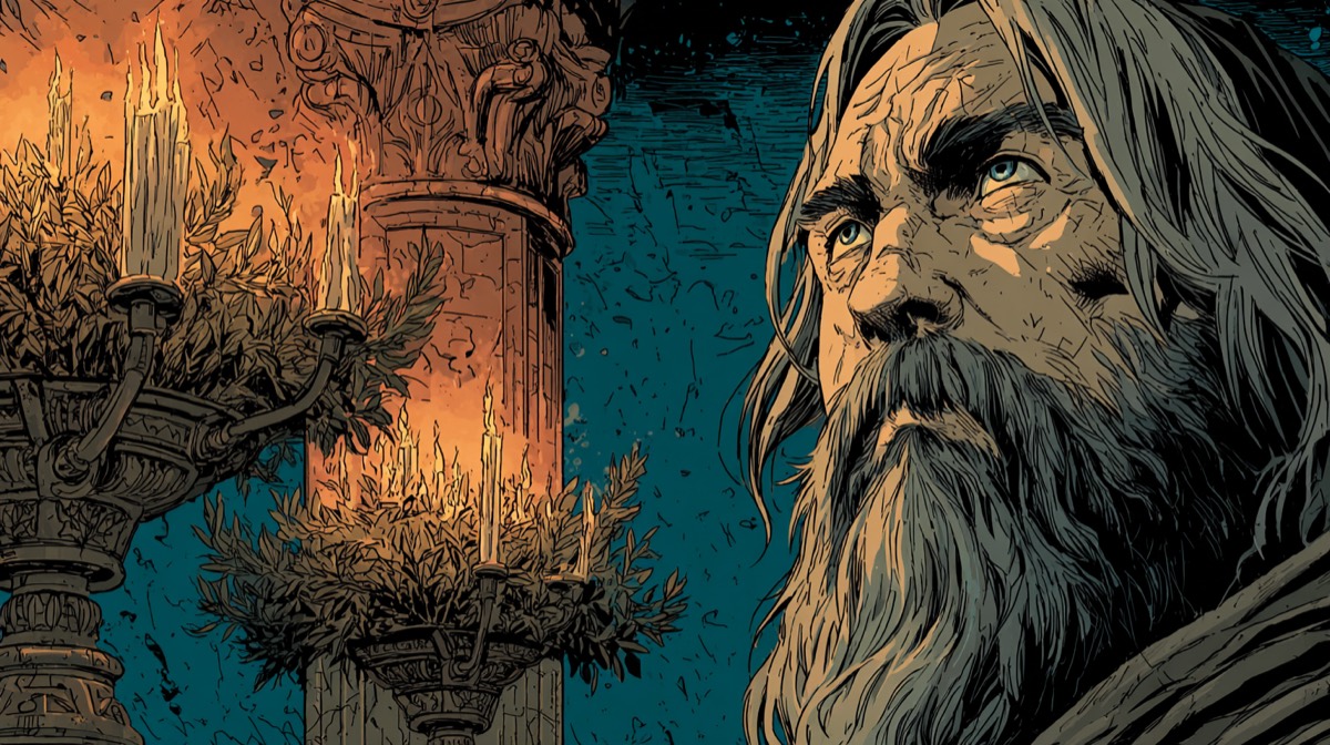 Zechariah - illustrated Bible scene